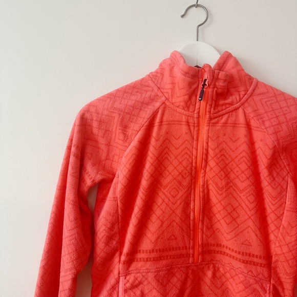 Roxy Cascade Fleece Neon Grapefruit half zip ski - Picture 4 of 10